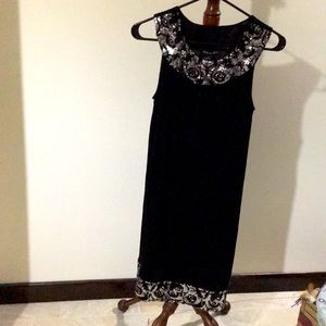 Cruise Wear black  and Silver sequin dress